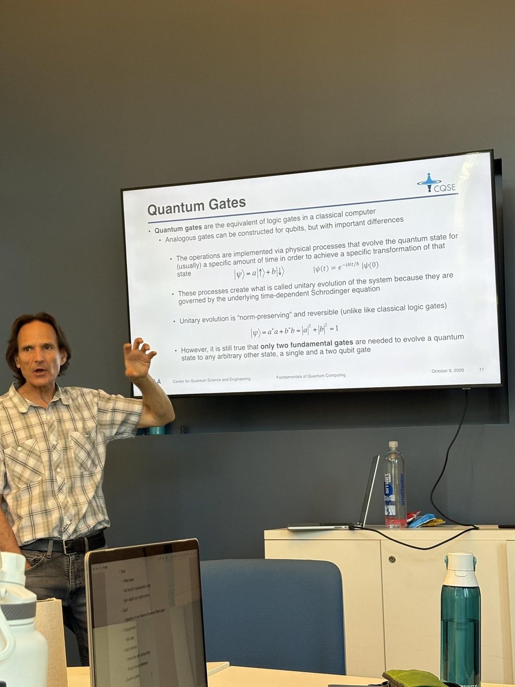 Dr. Mark Gyure explains the concept of quantum gates