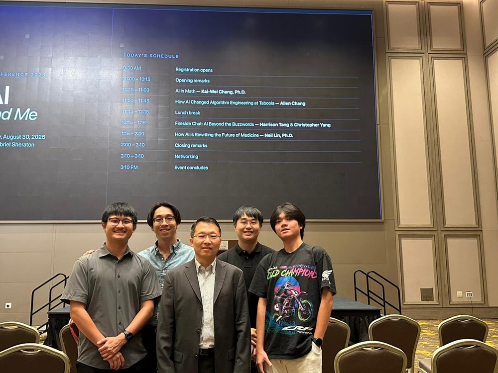 The delegation at the AI and Me conference in San Gabriel